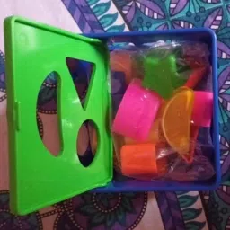 Shape Sorting Cube With 18 Shape And Different Color-CUBE BLUE-117-4