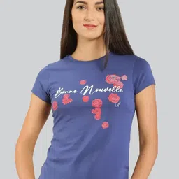 LYRA Women Floral Printed Cotton T-shirt-image-30