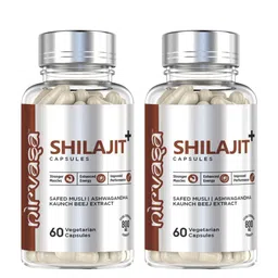 Nirvasa Set Of 2 Shilajit Capsules With Ashwagandha - 60 Capsules Each-5