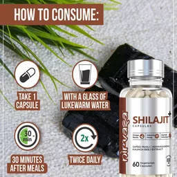 Nirvasa Set Of 2 Shilajit Capsules With Ashwagandha - 60 Capsules Each image 4