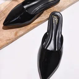 JM Looks Pointed Toe Slip-On Mules-10