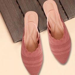 sneakers villa Pointed Toe Textured Mules With Backstrap image 1