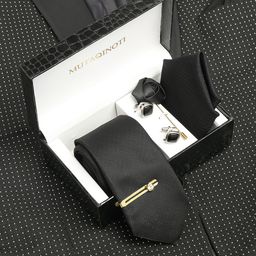 MUTAQINOTI Men Silk Necktie Accessory Gift Set-image-65