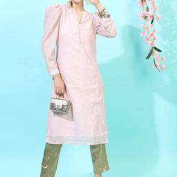 Vishudh Women Pink Straight Kurta-picture-44