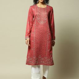 Rangriti Round Neck Long Sleeves Printed Kurta-17