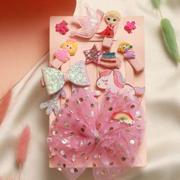 Jazz and Sizzle Girls Set Of 10 Embellished Hair Accessory Set-56