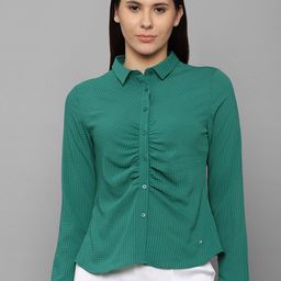 Allen Solly Woman Women Green Casual Shirt-image-24