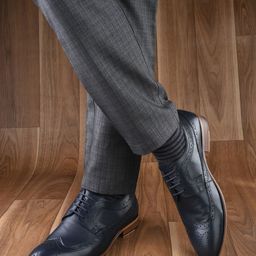 House of Pataudi Men Textured Leather Formal Brogues-image-43