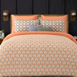 LIVING ROOTS Super King Size Jaipur Block Printed Cotton Bedsheet With 2 Pillow Covers-7