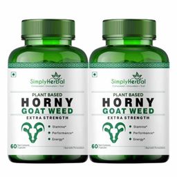 Simply Herbal Horny Goat Weed Extract (Pack of 2),  60 capsules -84