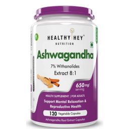 HealthyHey Nutrition Ashwagandha Root Extract,  120 capsules -image-62