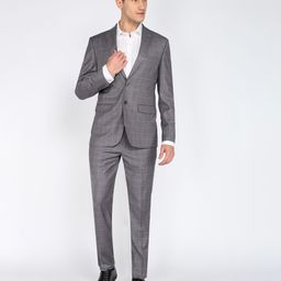 peter england Men 2 PC Suit Checkered Suit-picture-45