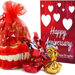 Anniversary Gift for Wife | Wedding Anniversary Chocolate Gift for Wife /Husband Wooden, Paper Gift Box-14