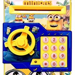 Money Safe Bank ATM Minions Electronic Piggy Bank with changeable Password Lock Digital Savings Safe for Coins and Notes Coin Bank-image-41