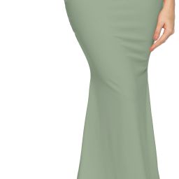 Zornitsa Saree Shapewear Olive Green Polyester, Cotton Blend Petticoat-image-3