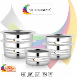 Pack of 5 Stainless Steel Dinner Set-image-3