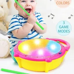 deeshora Flash Drum Toy for Kids | Baby| Toddler with Music & 3D Flash Lights image 5