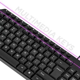 iVoomi Ziggy Multimedia Wired keyboard + Robot wired Mouse Combo Set image 2