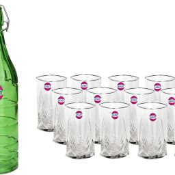 Serving Lemon Set Of Bottle And 12 Glass, 1 Ltr-X84 Jug Bottle Glass Set-image-33