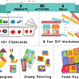 little olive Newton Box 5 in 1 Learning and Education Gift Set | Color and Shapes Theme image 2