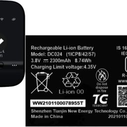 VEHUB Mobile Battery For Airtel H12348 / DC024 / WD670 Compatible For Reliance /My WiFi AMF-311WW 4G Hotspot/ZTE Wipod Airtel 4G Hotspot-2300mAh-11