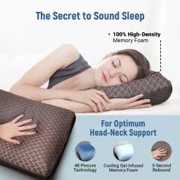 la verne Luxury Memory Foam Geometric Sleeping Pillow Pack of 2 image 5