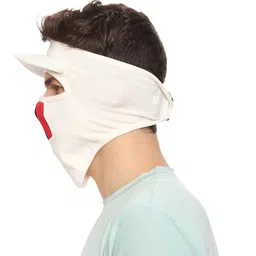 Gajraj 1-Ply Cotton Reusable Full Face Mask with Air Filter Mesh & Visor image 2