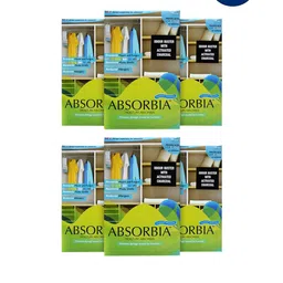Absorbia Green Pack of 6 Moisture Absorber Hanging Pouch with Activated Charcoal-image-16