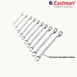eastman E-2007 -101SD BI-Hexagonal Ring Spanner Shallow Offset CRV Double Sided Box End Wrench image 4