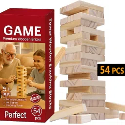 Balance Tower Game | 54PCS Wooden Blocks | Montessori Toy for Kids-39