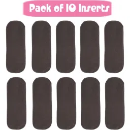 High Quality 5 Layer Cotton Microfiber Charcoal Insert Liner Reusable Washable Cotton Diaper Nappy Inserts for Baby Cloth Diapers (Pack of 10)-29
