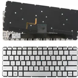 SOLUTIONS-365 COMPATIBLE HP 13AB SILVER WITH BACKLIT US Internal Laptop-size Laptop Keyboard-10