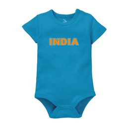 Zeezeezoo Unisex-Kids Blue Printed India Pure Cotton Bodysuit-image-87
