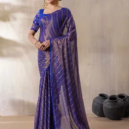 Rhey Striped Designer Saree-image-55