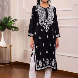 Rujave Paisley Embroidered Brocade A-Line Kurta With Trouser-picture-46