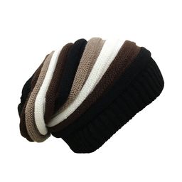 Gajraj Unisex Black & White Colourblocked Beanie-54