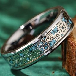 MEENAZ Silver Plated Textured Ring-image-81