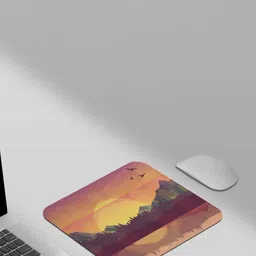 RISH Orange-Colored & Black Printed Non-Slip-Resistant Rubber Mouse Pad-19