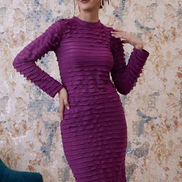 Athena Burgandy Above Knee Length Layered Straight Skirt-image-59