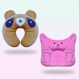 Baby pillow pack of 2 Microfibre Animals Baby Pillow Pack of 2-image-2
