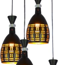 Pendant Light with Rustic Black Metal Retro Matte Black Adjustable 4-Lights Hanging Lighting Pendant Lamp Fixture for Kitchen Island, Barn, Dining Room, Cafe, Farmhouse DLAF-05 Pendant Lamp Ceiling Lamp-image-68
