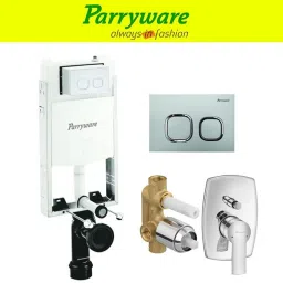 Half Frame Concealed Cistern, with divater body upper crust set of 1 pic 259 Dual Flush Tank-34