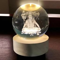 3D Crystal Ball Table Lamp with Wooden Base Table Lamp-image-92