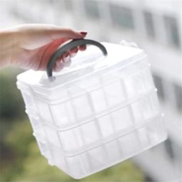 Plastic 18-Layer Storage for a Tidy Home or Office Storage Basket-image-57
