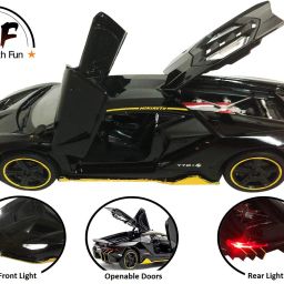 1:32 Scale Die-cast Metal Model Black Lykan Hypersport Sport Pull Back Car Toy-image-57
