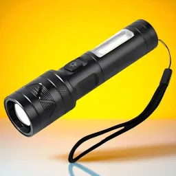 A545 (ZOOMABLE METAL LED TORCH) 3 Modes Flashlight, Super Bright Torch-image-22