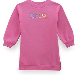 U.S. Polo Assn. Kids Girls Embroidered Cotton T-Shirt Dress-picture-44