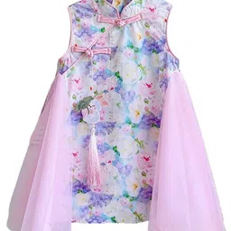 StyleCast x Revolte Floral Print Applique A-Line Dress-image-12