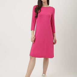 Marks & Spencer Boat Neck A-Line Dress-image-31
