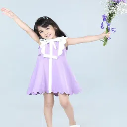 THE LITTLE CELEBS Scallop Hem A-Line Dress-image-29